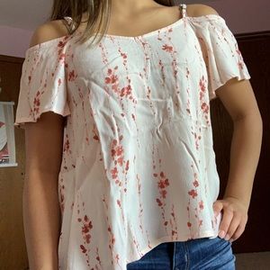 Pink Off The Shoulder Tank Top